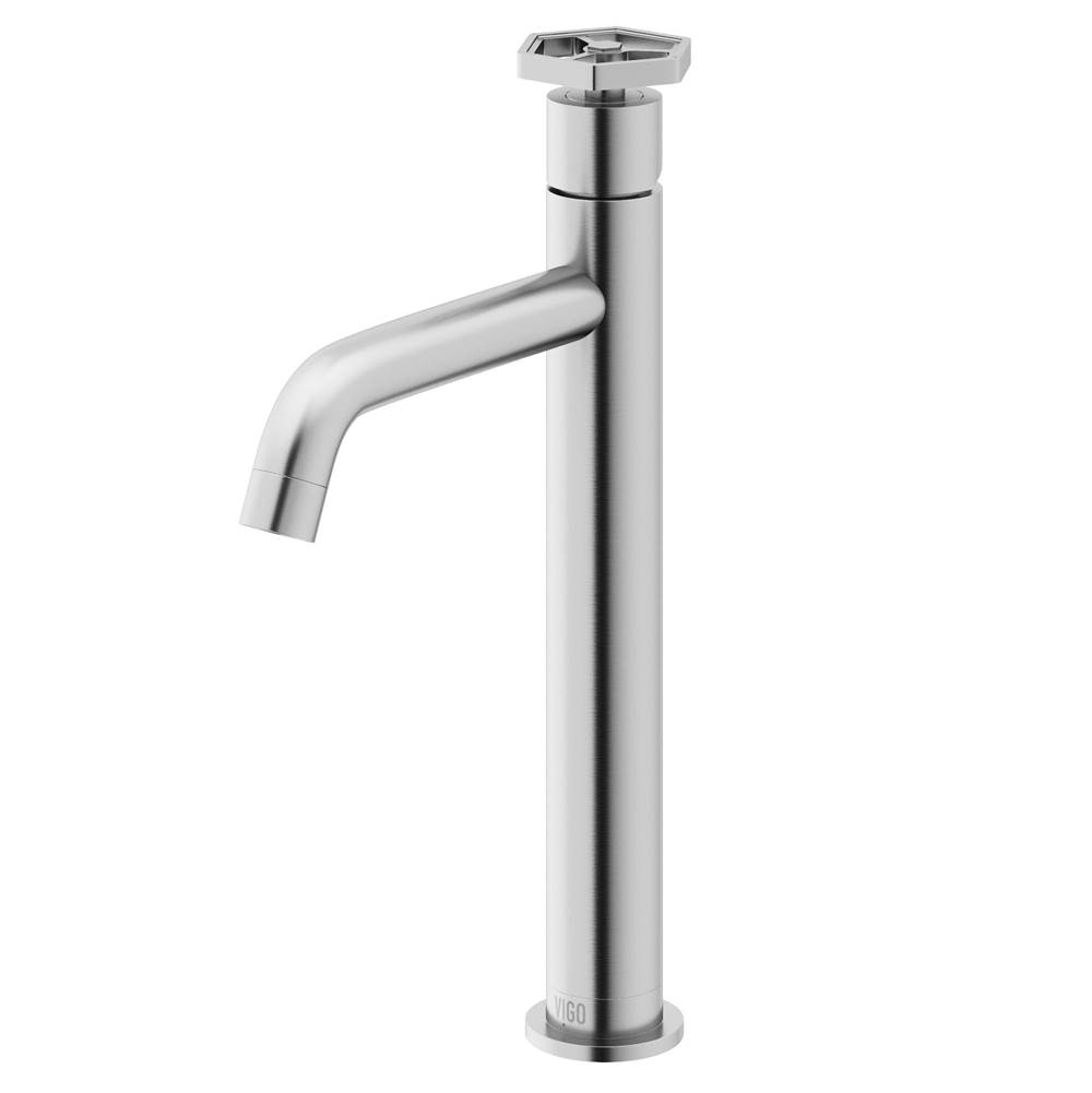 Vigo Ruxton Single Handle Single-Hole Bathroom Vessel Faucet in Brushed Nickel