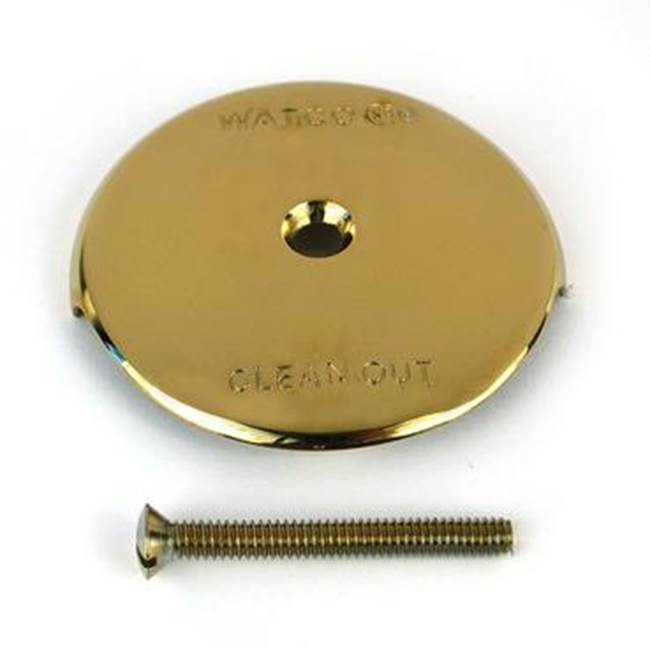 Watco Manufacturing Overflow Plate Kit 1-Hole Faceplate One Screw Biscuit