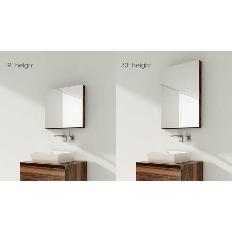 WETSTYLE Furniture ''M'' - Recessed Mirrored Cabinet 70 X 19-1/8 Height - Torrified Eucalyptus